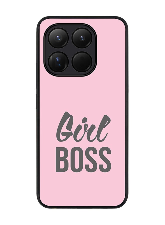 For Xiaomi 15T Case,Slim fit Camera Protection, Shockproof Thin Phone cover  - Girl Boss (Pink)